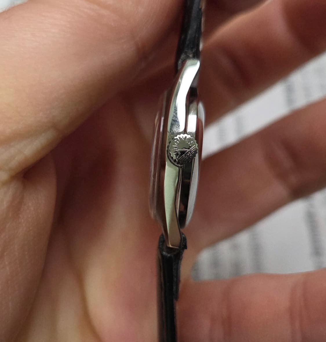 레어] 빈티지 론진 플래그십 실버 로만판 날개로고 수동 메커니컬 여성용 상품이미지6