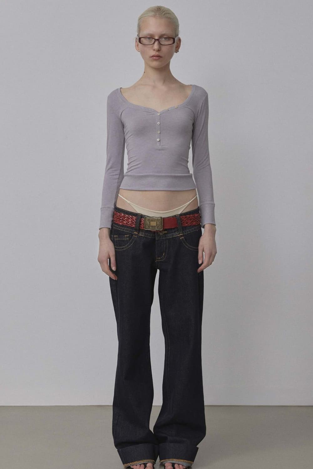 Cottage Button Henley gray 상품이미지1