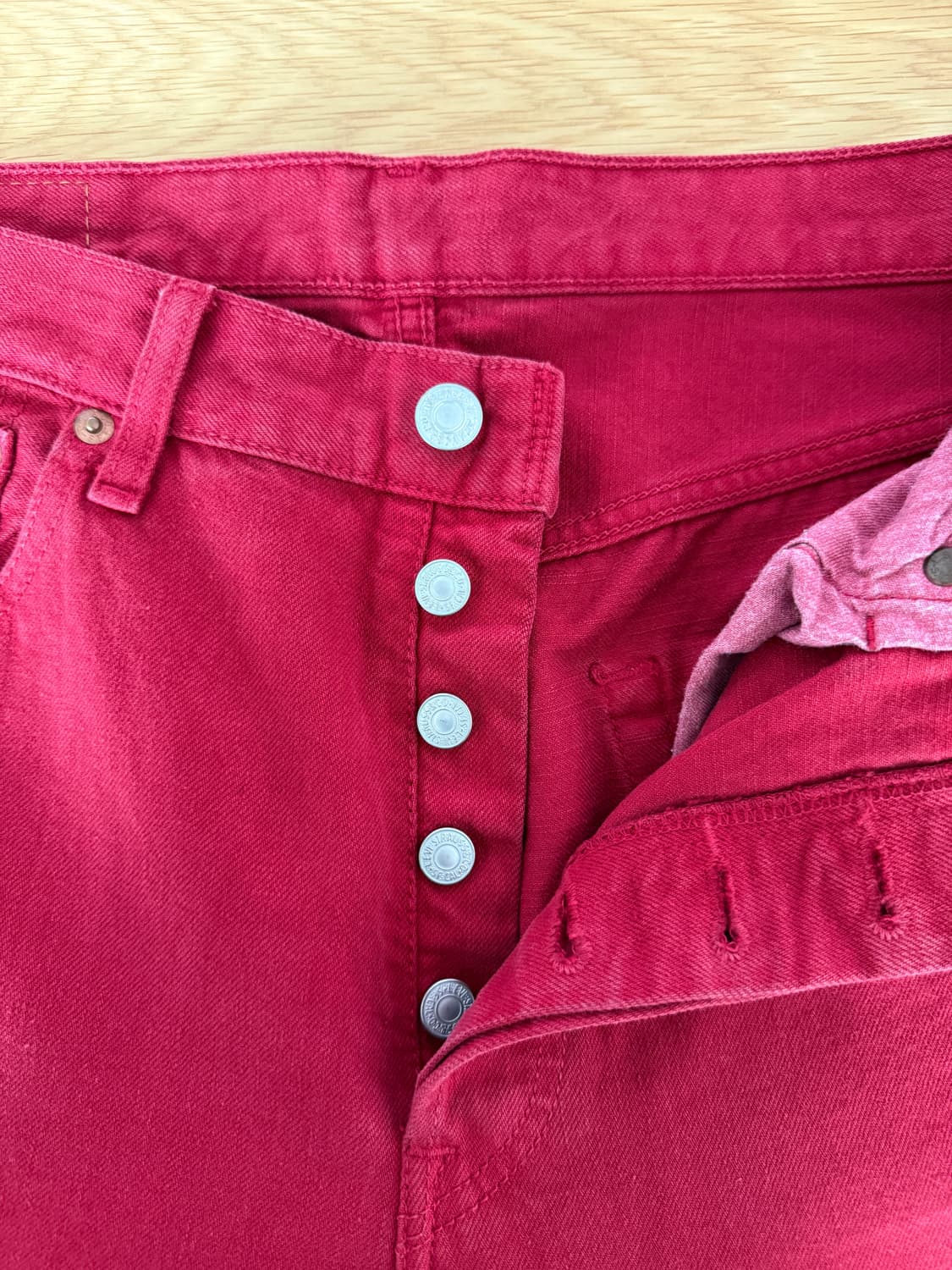 올드 리바이스(Levi's) 501 레드 데님팬츠 상품이미지7