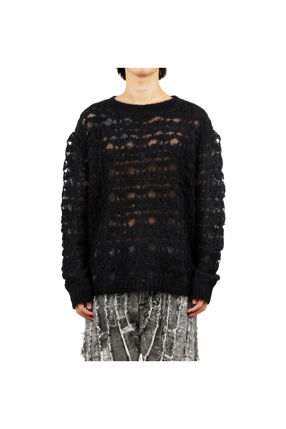 새상품 TAAKK 블랙 모헤어 섬머니트 2사이즈 상품이미지2