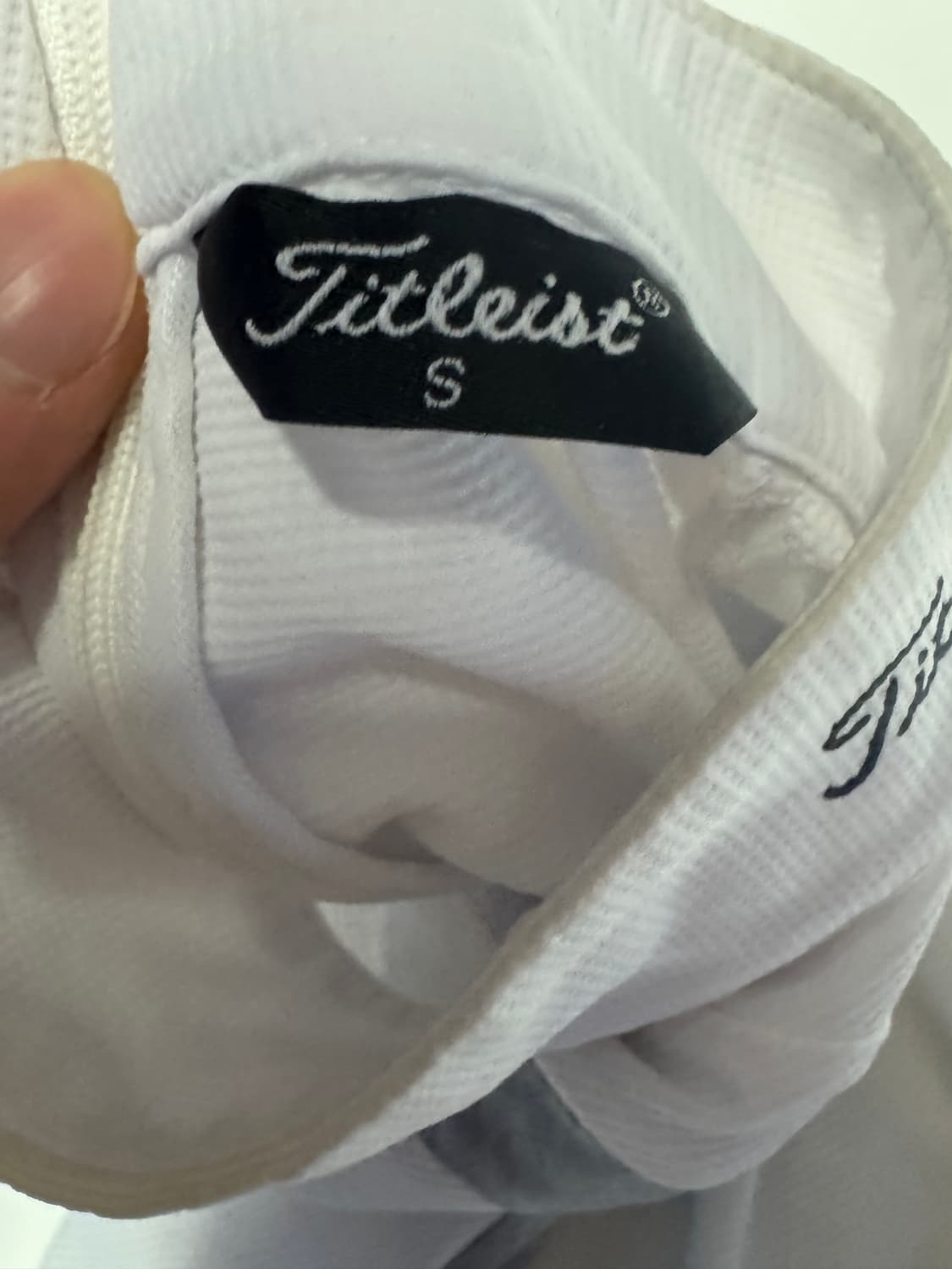 여성 타이틀리스트 뒷 반집업 기능성 나시 티셔츠 Xs 화이트 상품이미지5