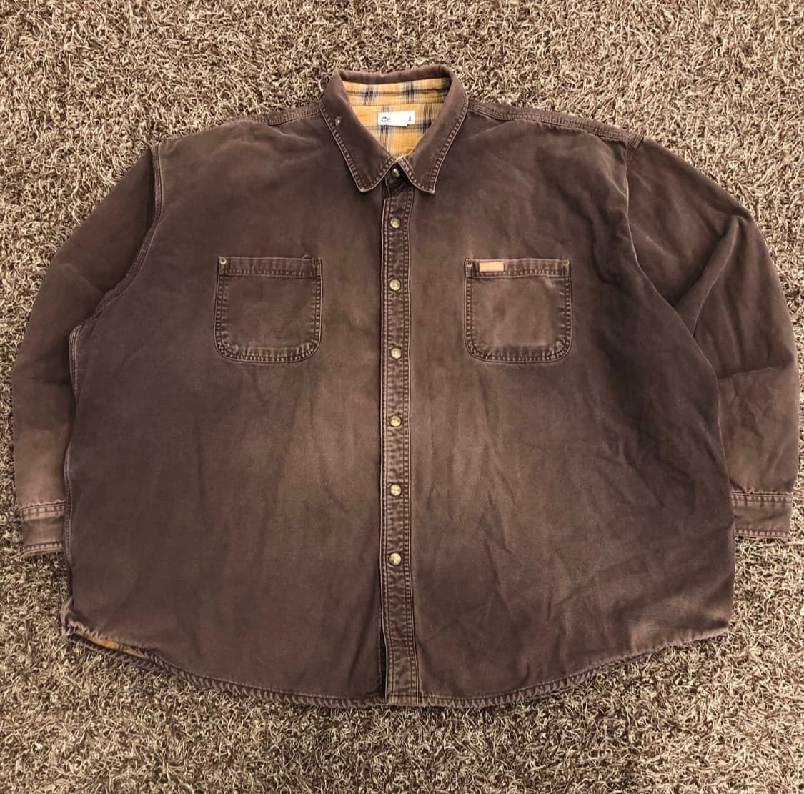 칼하트 캔버스 플란넬 라이너 워크 셔츠 자켓 4xl 상품이미지1