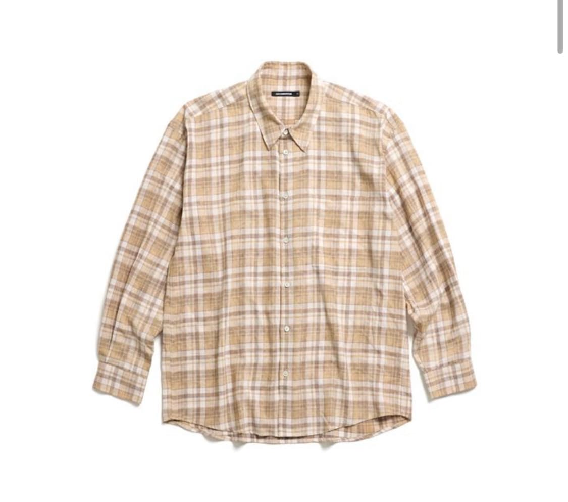 Classic Shirt Tie Dyed Check Brown 상품이미지1