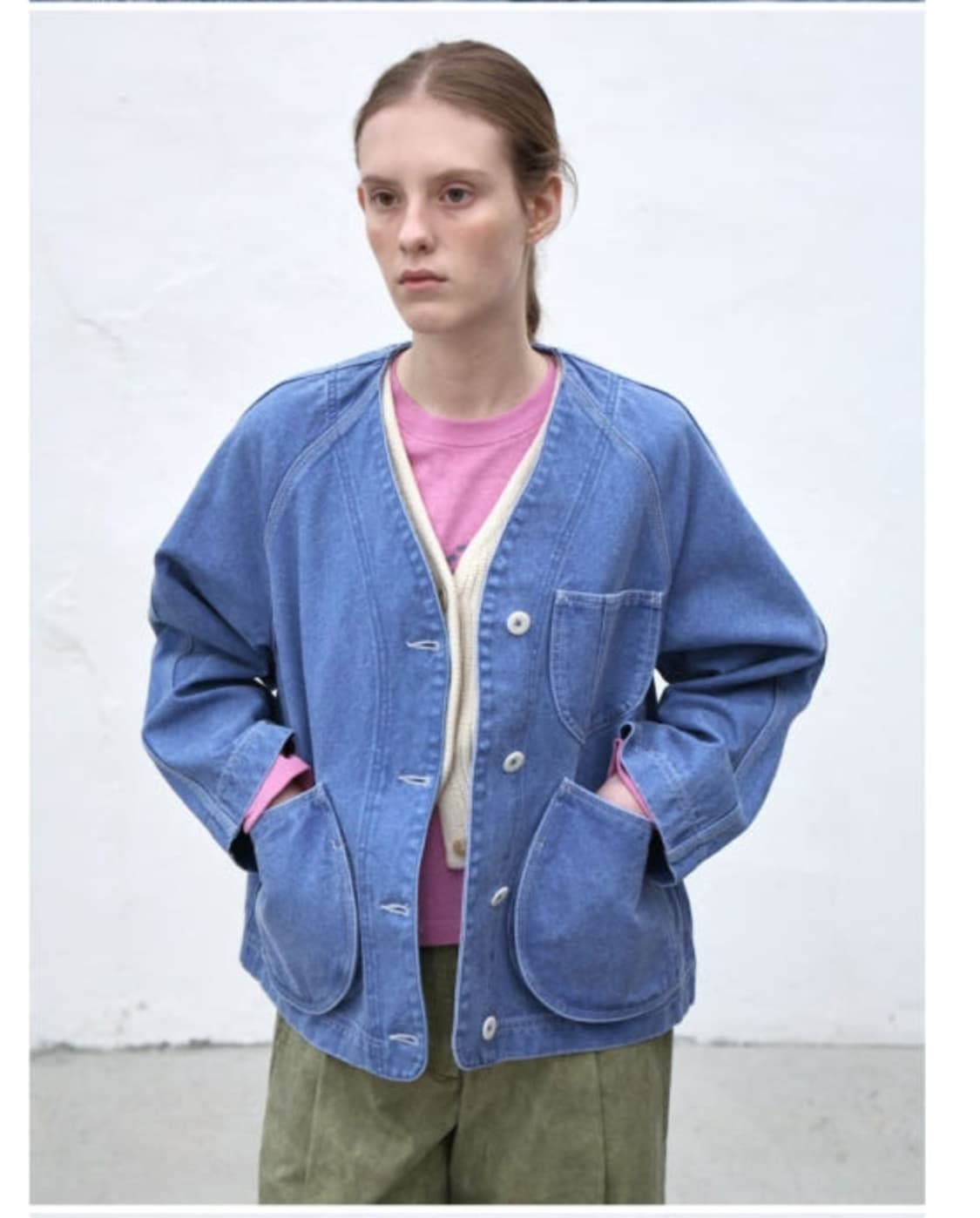 25ss 비이커 피그먼트 데님 워크자켓 상품이미지4