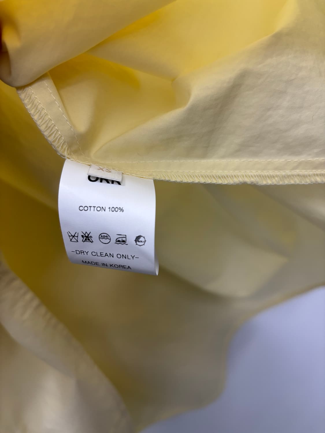 오르(ORR) 셔링 볼륨 퍼프 슬리브 블라우스 옐로우 상품이미지5