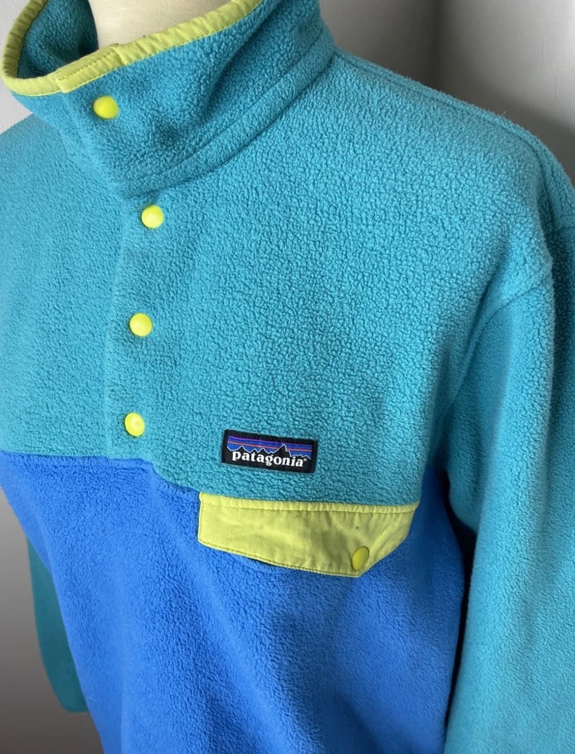 파타고니아 신칠라 스냅티 L / 민트 블루 네온 배색 (남성 95-100 상품이미지8