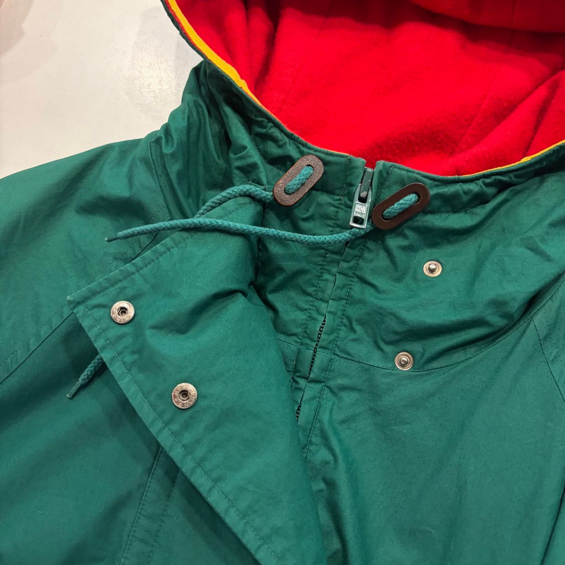 [S] 90s 폴로 마운틴 파카 그린 후드 기모 바람막이 자켓 D938 상품이미지5