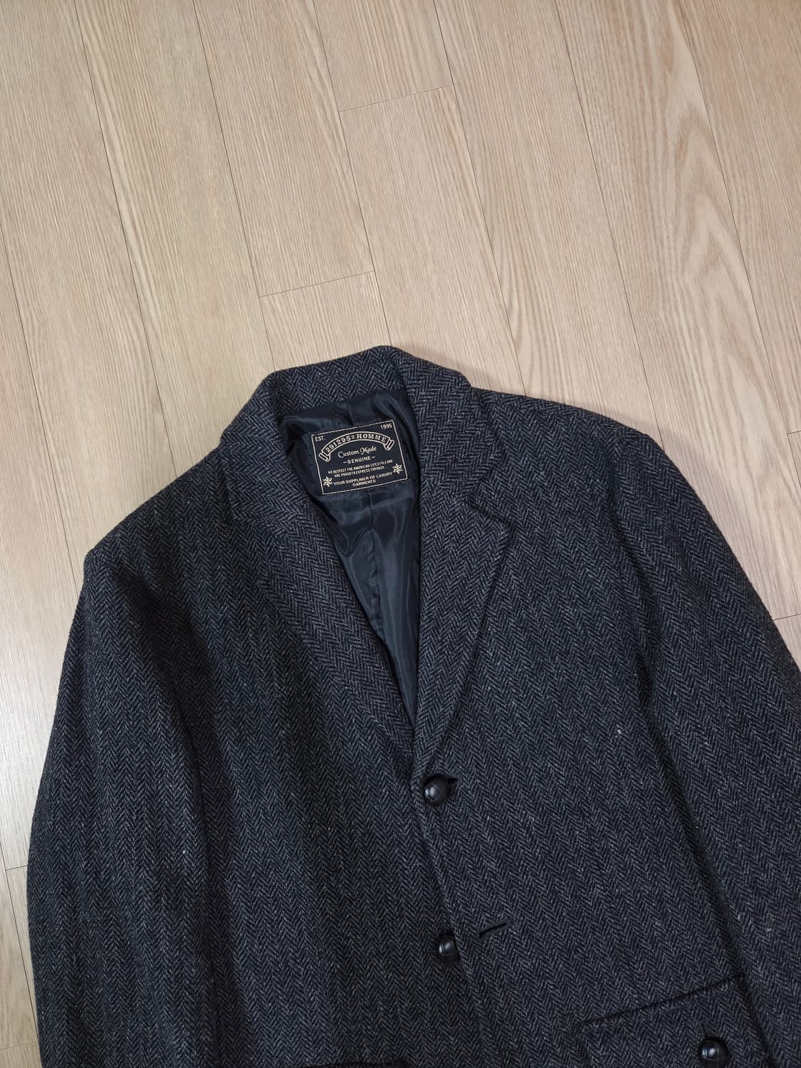 291295HOMME GENUINE 라인 헤링본 재킷 상품이미지2