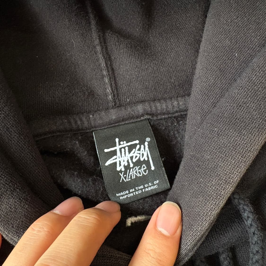 스투시 정품 인터네셔널 트라이브 블랙 후드티 상품이미지5