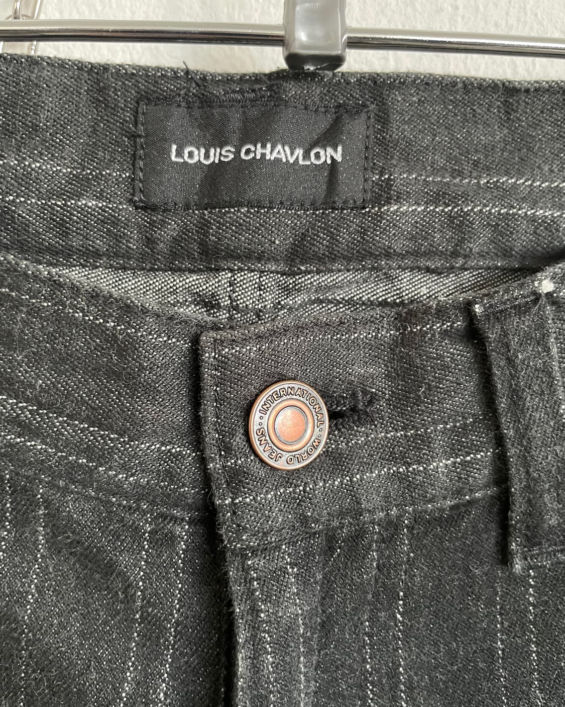 louis chavlon 스트라이프 부츠컷 플레어 데님팬츠 상품이미지6