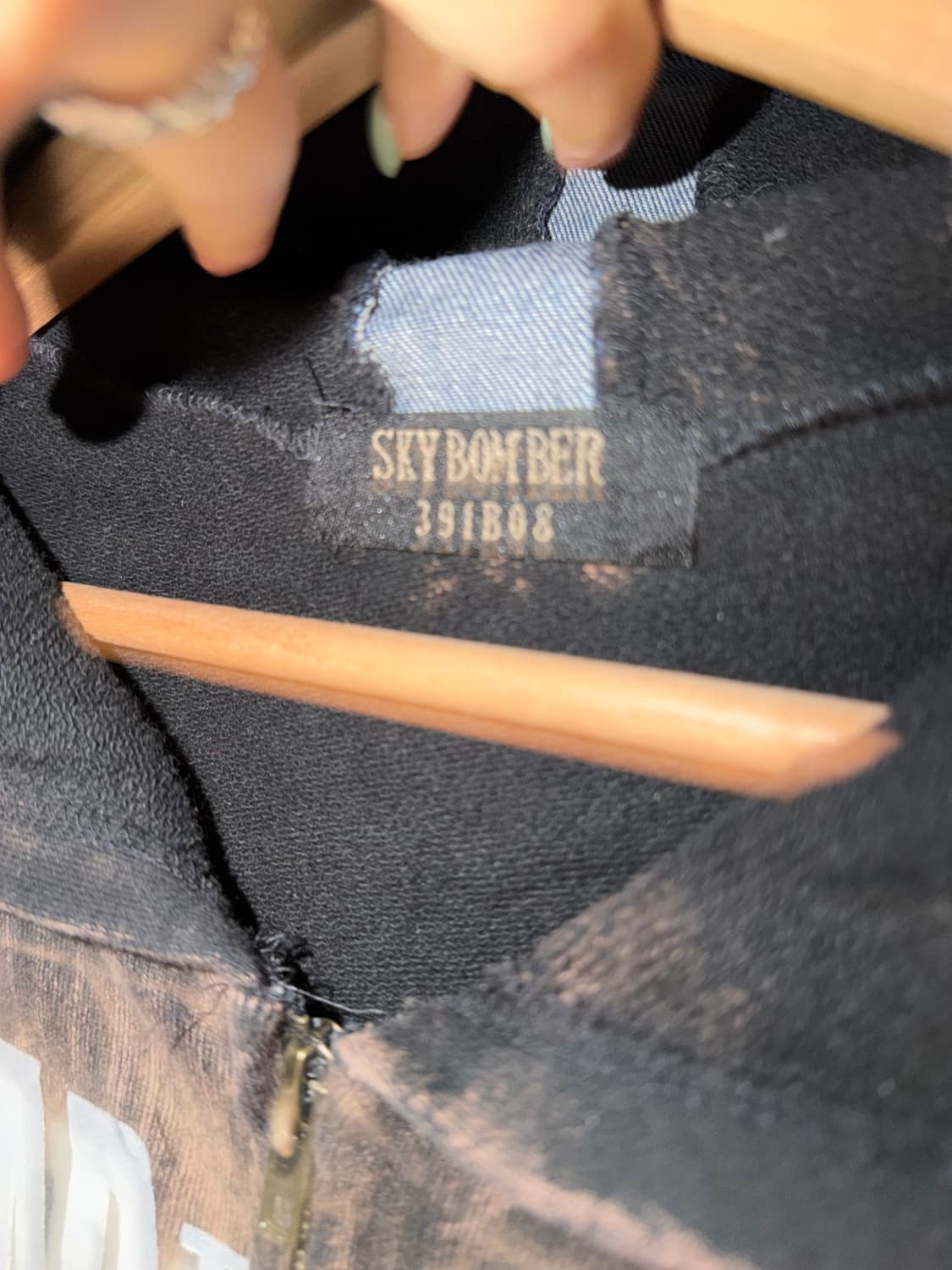 Sky bomber grunge printing hood zip-up  상품이미지10