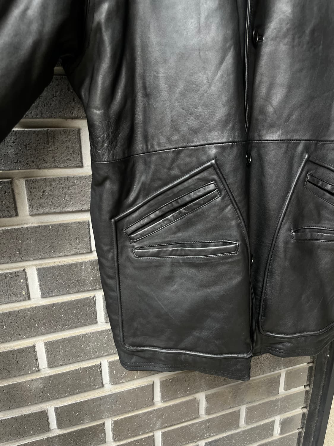 90s lambskin 양가죽 미디 자켓 상품이미지6