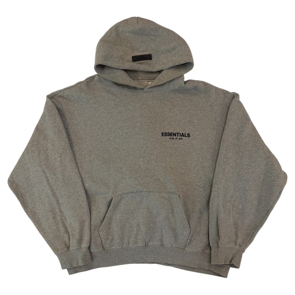 에센셜 피어오브갓 백로고 후드티 그레이 상품이미지2