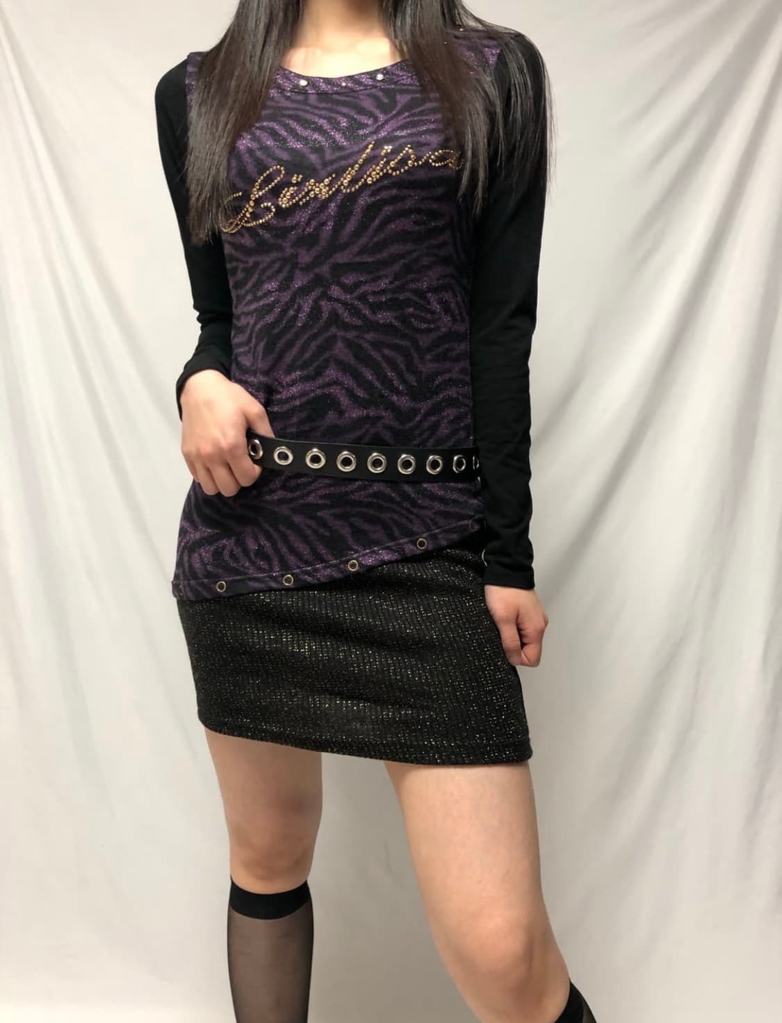 빈티지 펑크 퍼플 원피스 상품이미지1