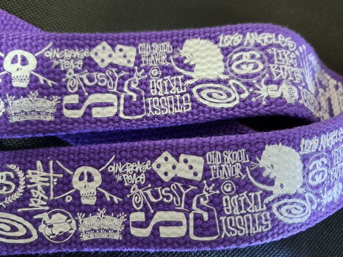 08년도 텐진 챕터구매 스투시 올오버 로고 웹 벨트 퍼플 상품이미지6