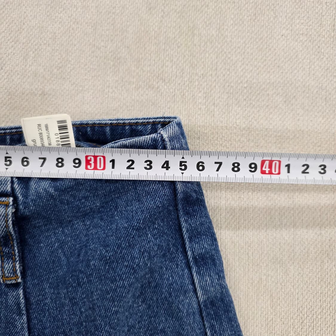 28 자라 와이드 핀턱 데님 중청 팬츠 0225J 상품이미지6