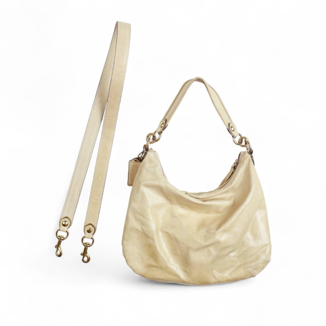 [COACH] 크림베이지 레더 숄더백 상품이미지3