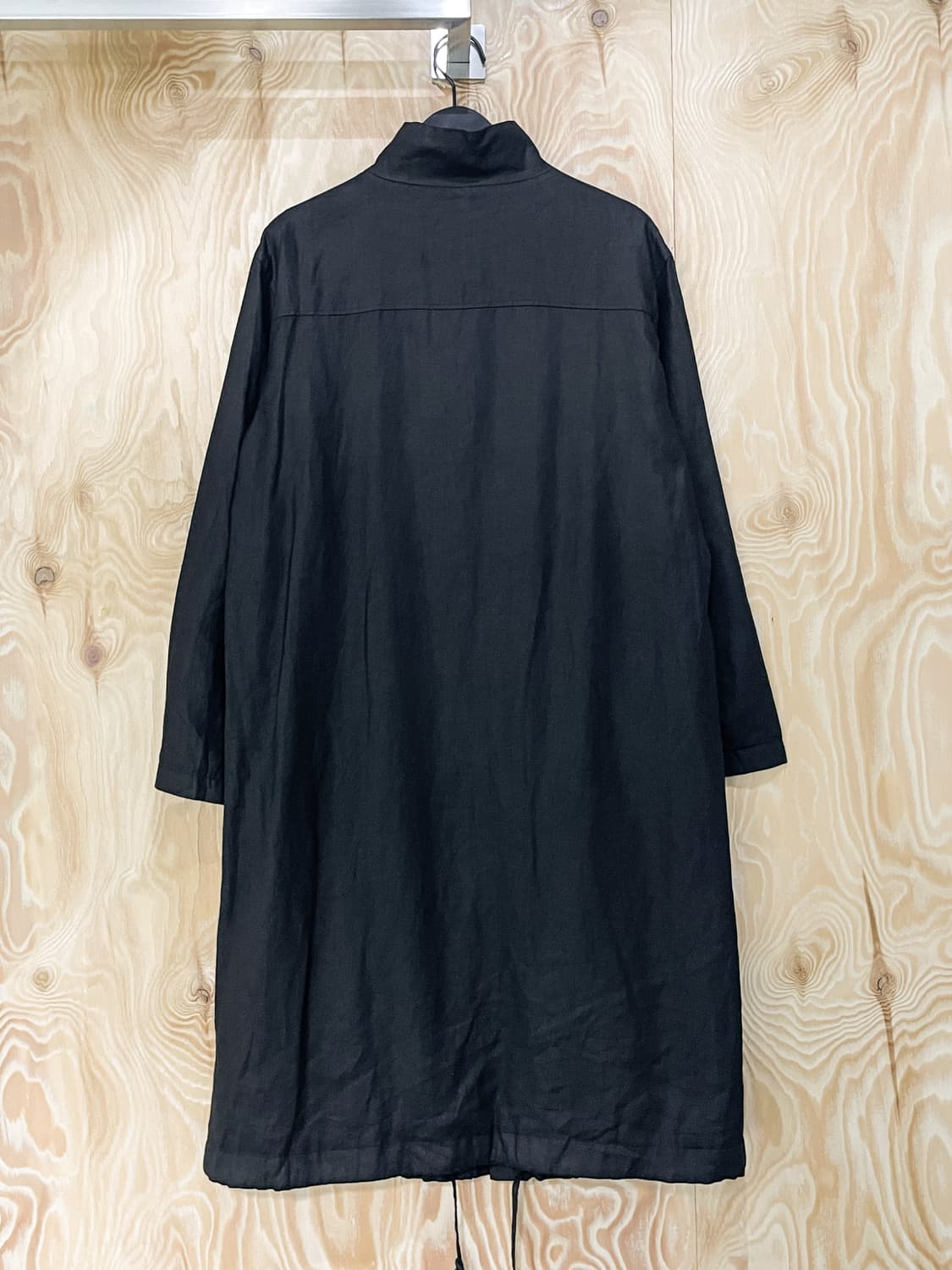DKNY 블랙 리넨 롱 집업 자켓 상품이미지3
