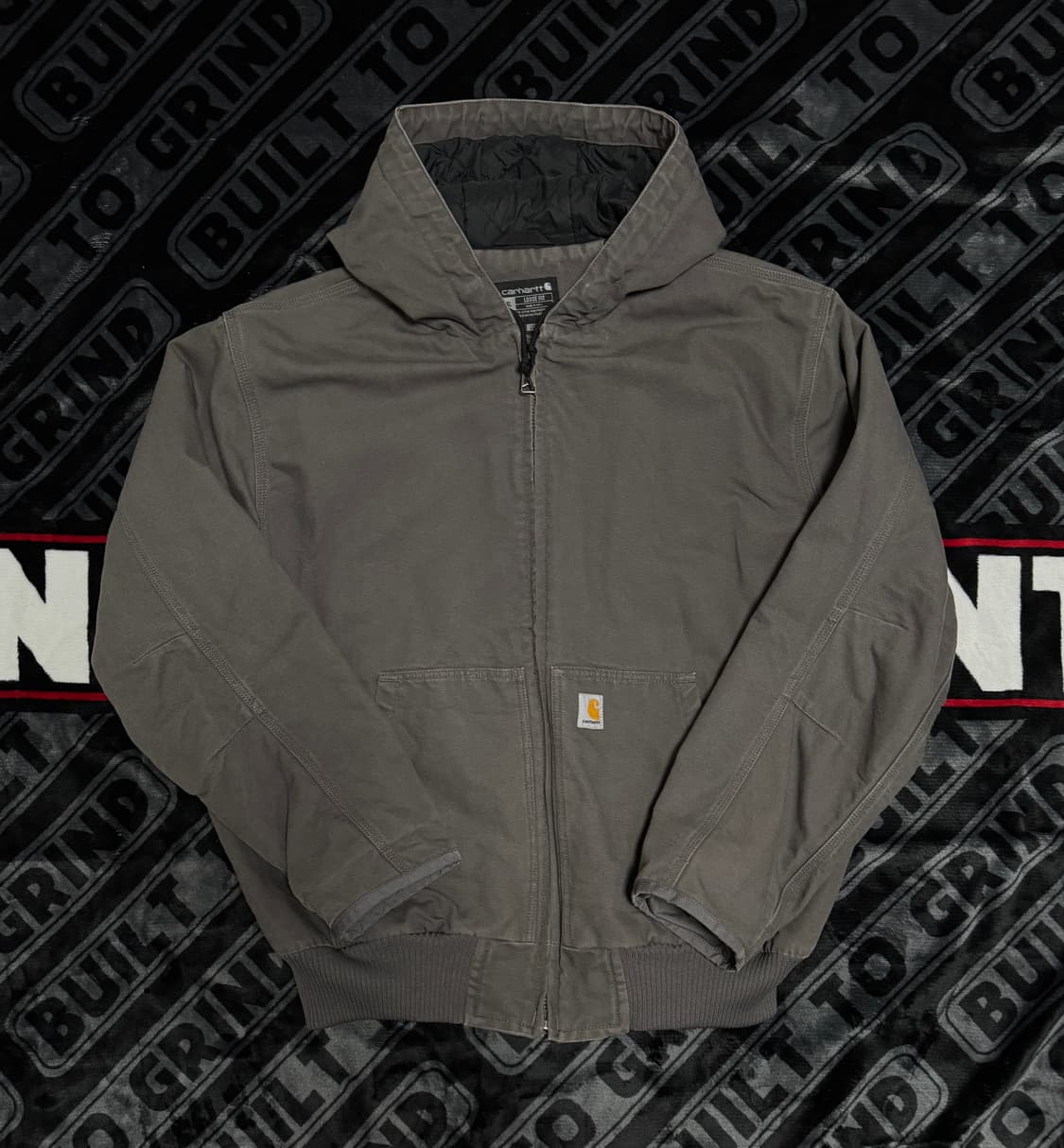 칼하트 루즈핏 워시드 덕 인슐레이트 액티브 자켓 J130 그레이블 상품이미지1