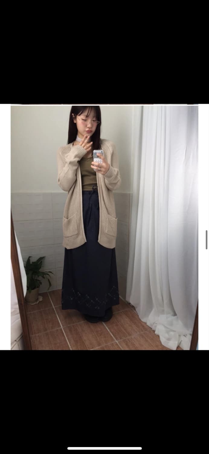 옷속무 빈티지 가디건+ 치마 상품이미지4