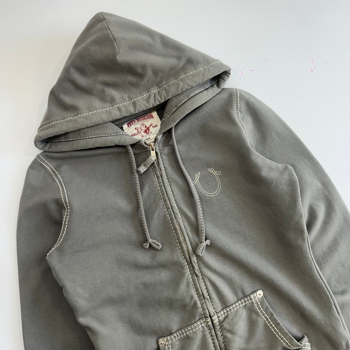 True religion 트루릴리젼 스티치 그레이 후드집업  상품이미지4