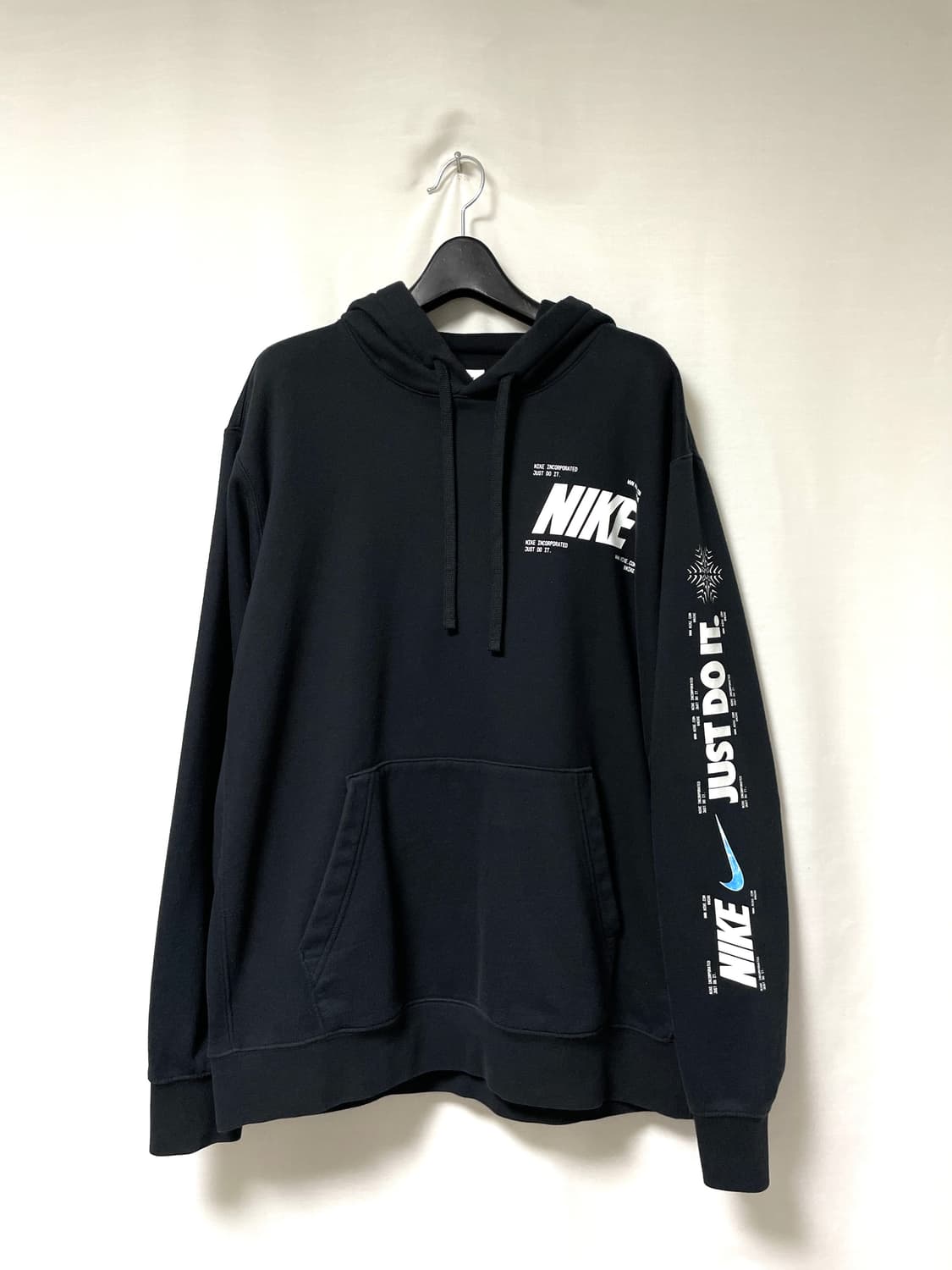 나이키 눈꽃 스우시 블랙 기모 후드티 _ 2XL 상품이미지2