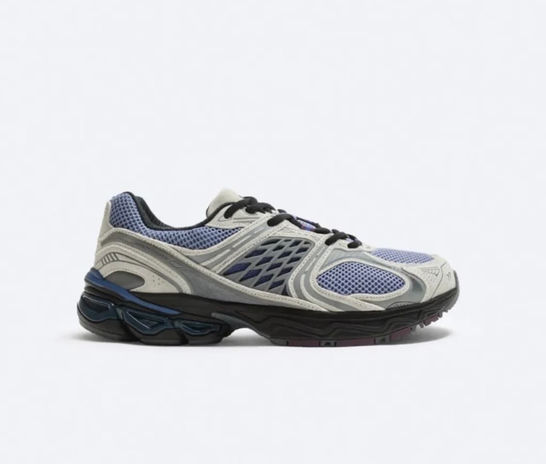 자라 콤비 레더 러닝 스니커즈 블루 상품이미지1