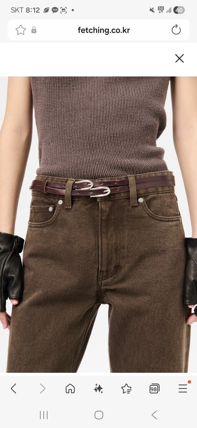 아워레가시 트윈텅 벨트 버건디 (80) 상품이미지2