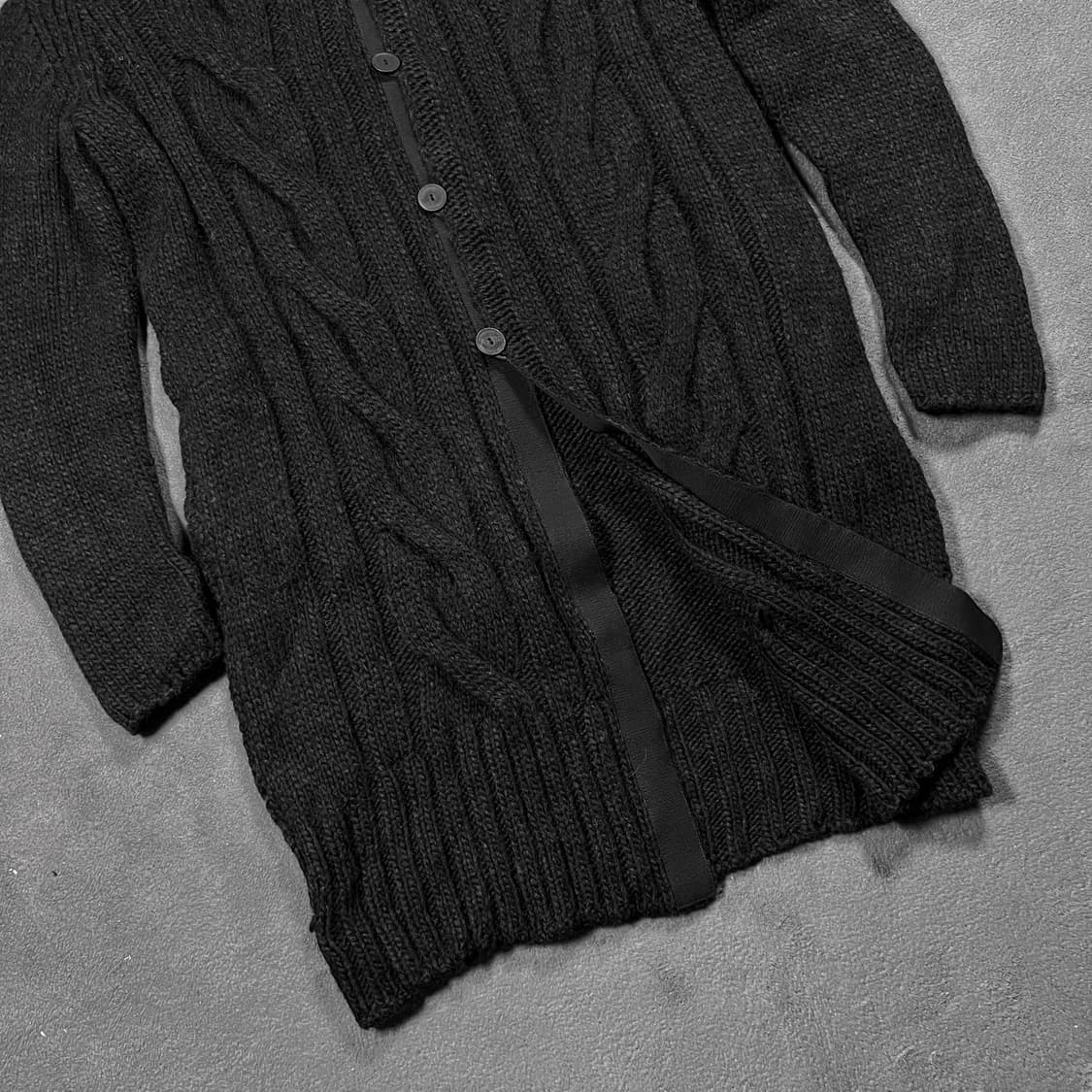 Transit 트랜짓 하이넥 울 니트 롱 가디건 자켓 상품이미지4