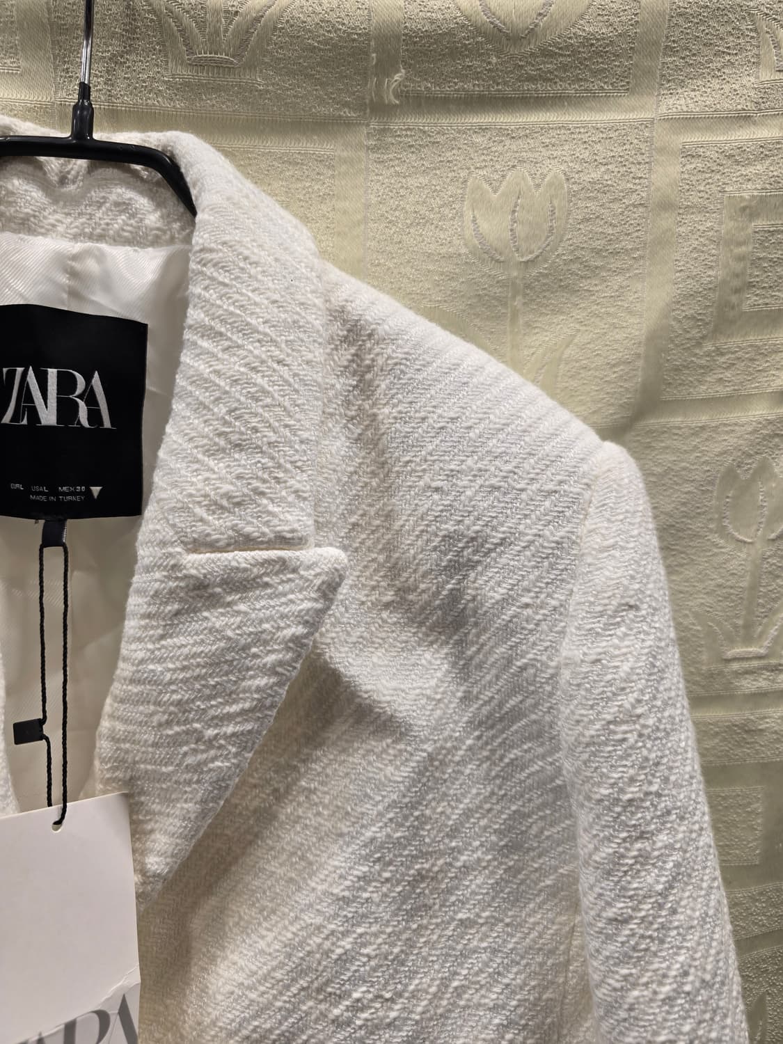 새상품) 자라 트위드 크롭 블레이저 자켓 L (77) 상품이미지3