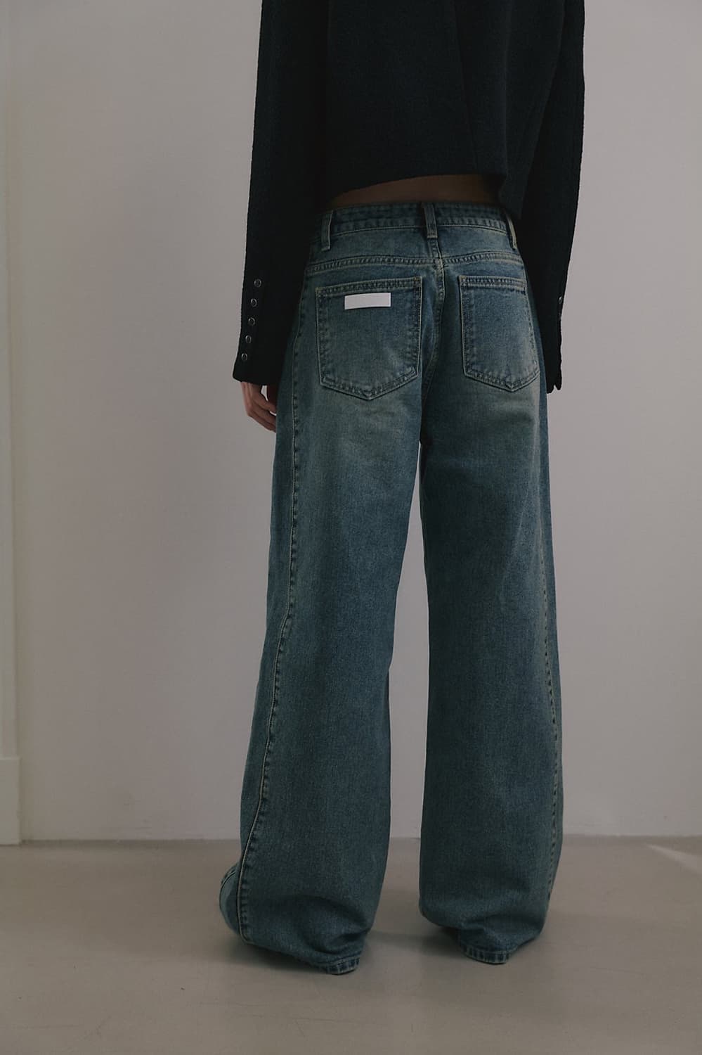 지젤착용)오버듀플레어vintage wide fit denim M 상품이미지2