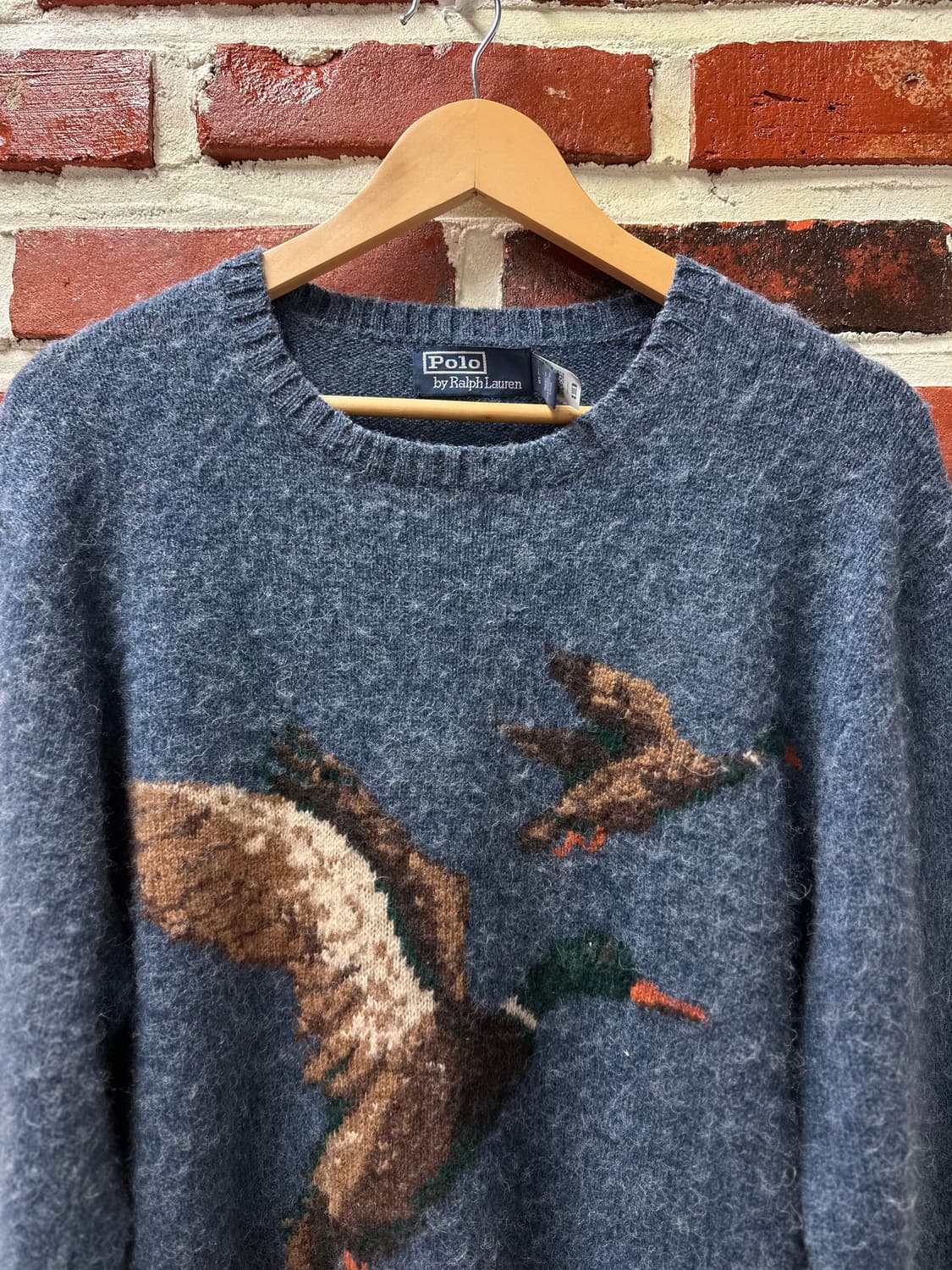 (L)폴로랄프로렌 말라드덕 스웨이드 패치 브러쉬 니트 상품이미지3