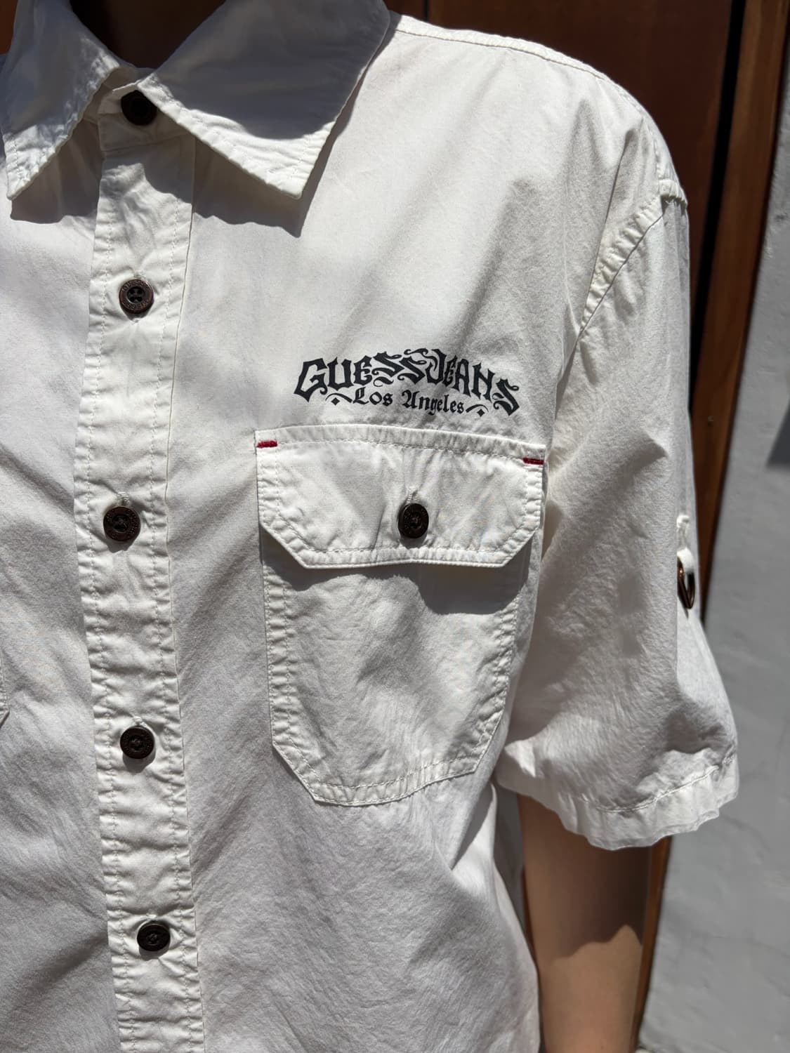 Guess jeans 이글 그래픽 스터드 반팔 셔츠 L 상품이미지1