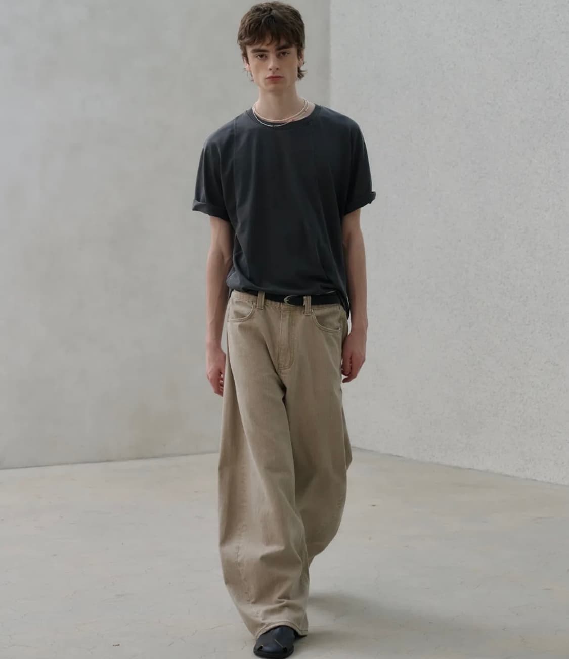 노운 wide curved denim pants 상품이미지2