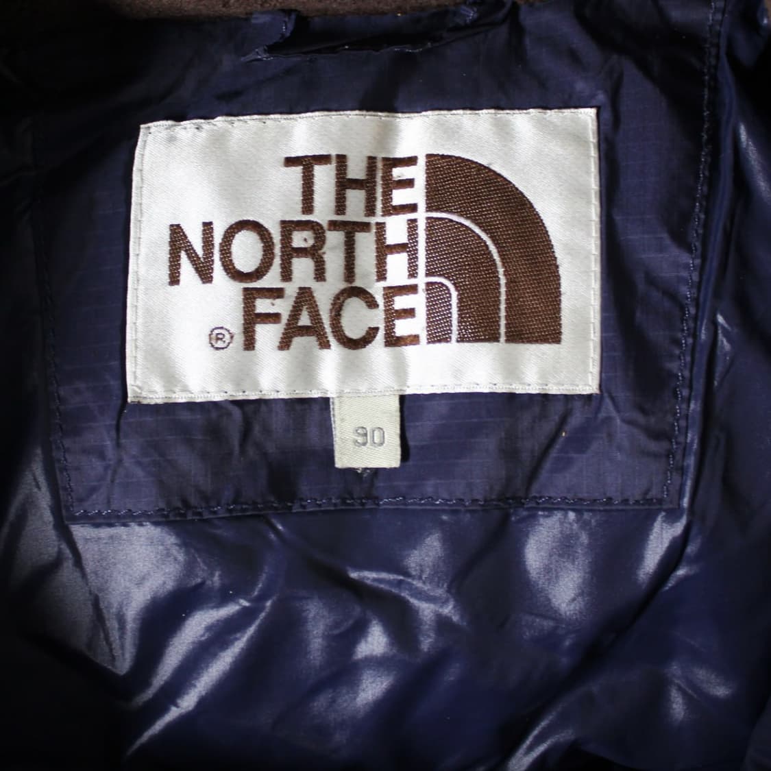 The North Face × Harris Tweed 네이비 다운패딩 상품이미지3