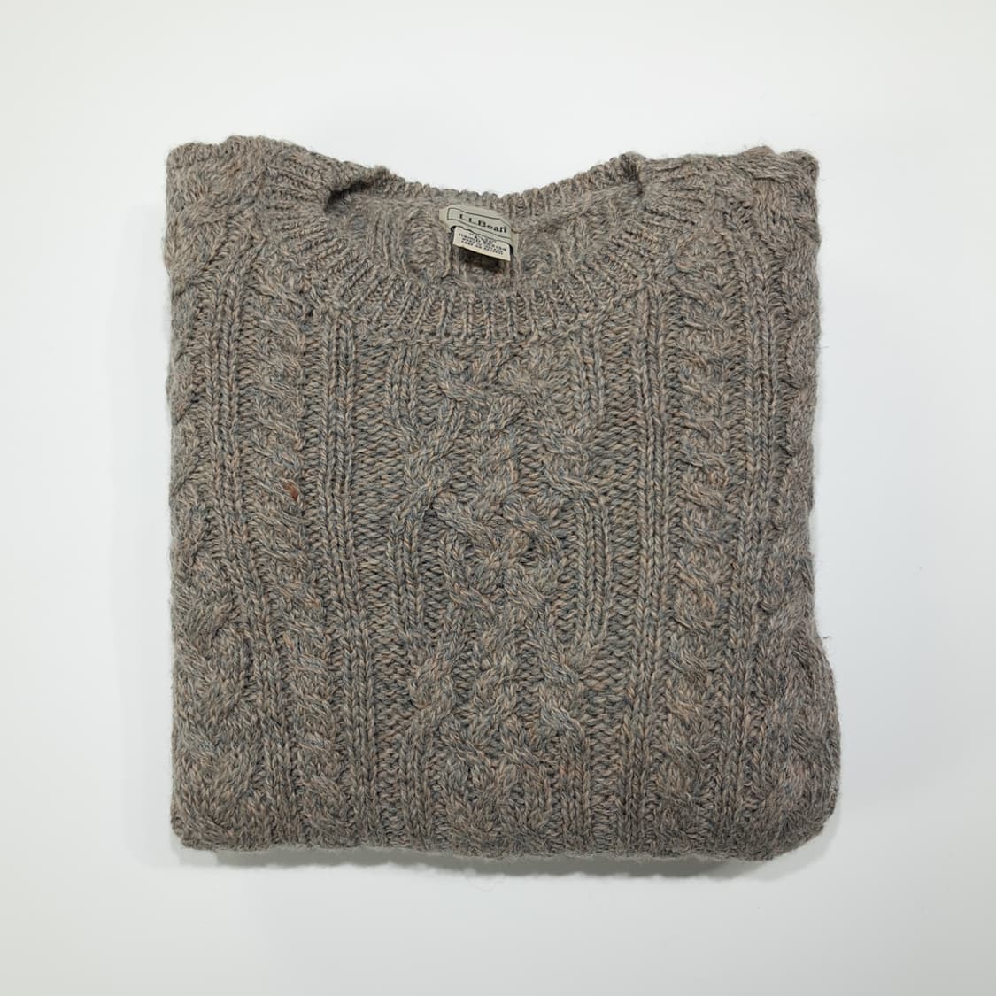 CL067 엘엘빈 아일랜드판 울 아란케이블 토프 피셔맨 니트 스웨터 상품이미지7