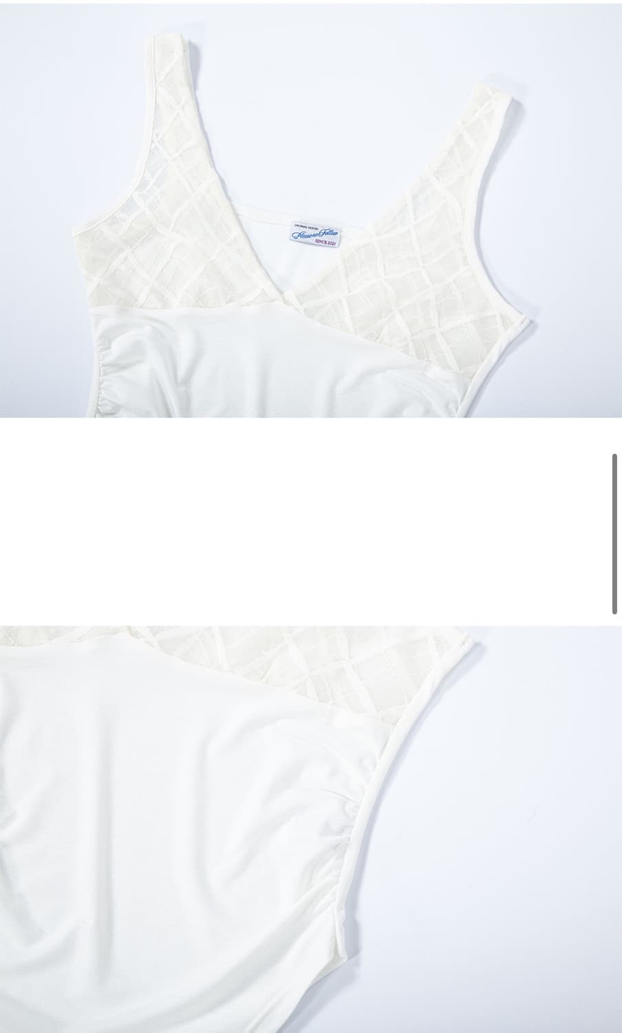 Diana 체크 슬리브리스 탑 상품이미지8