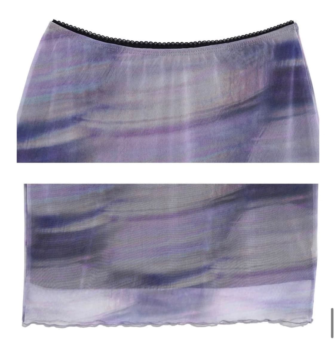 29cm 구매 ) 하이스쿨디스코 퍼플 롱 메쉬 스커트 1회착 상품이미지2