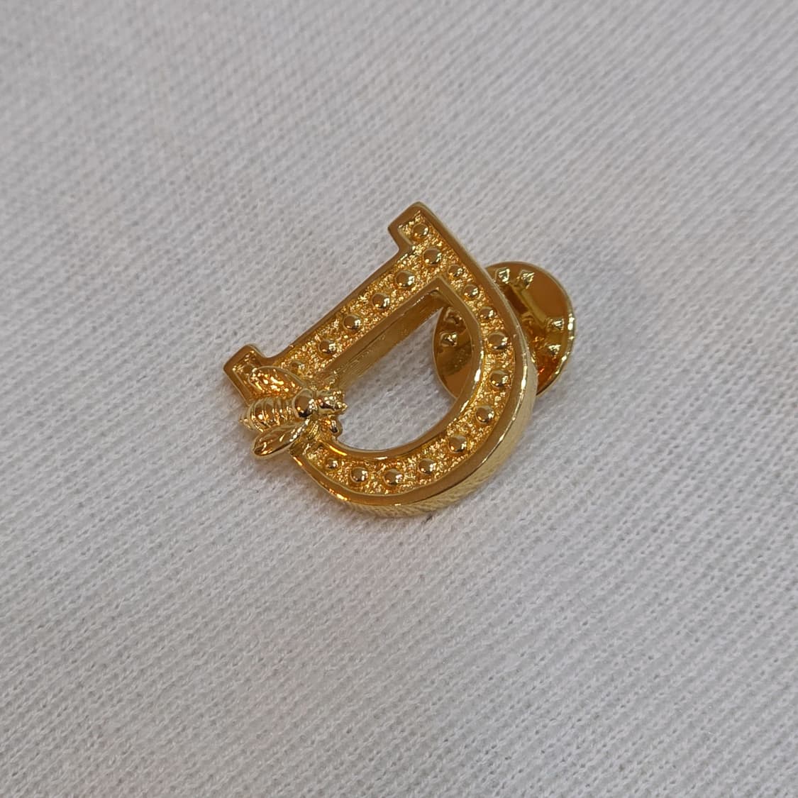 디올 D 로고 꿀벌 브로치 금장 상품이미지1