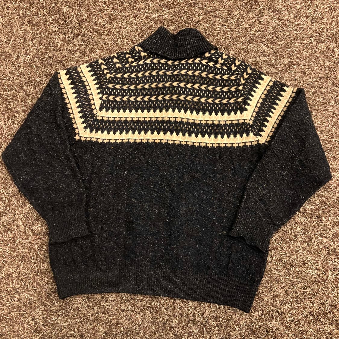 까르뜨블랑슈 울 패턴 카라 니트 스웨터 상품이미지5