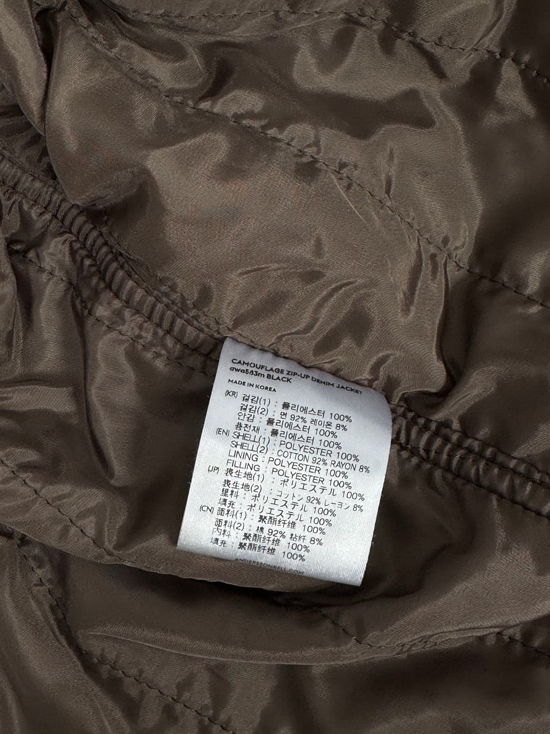 앤더슨벨 CAMOUFLAGE ZIP-UP DENIM JACKET 상품이미지6