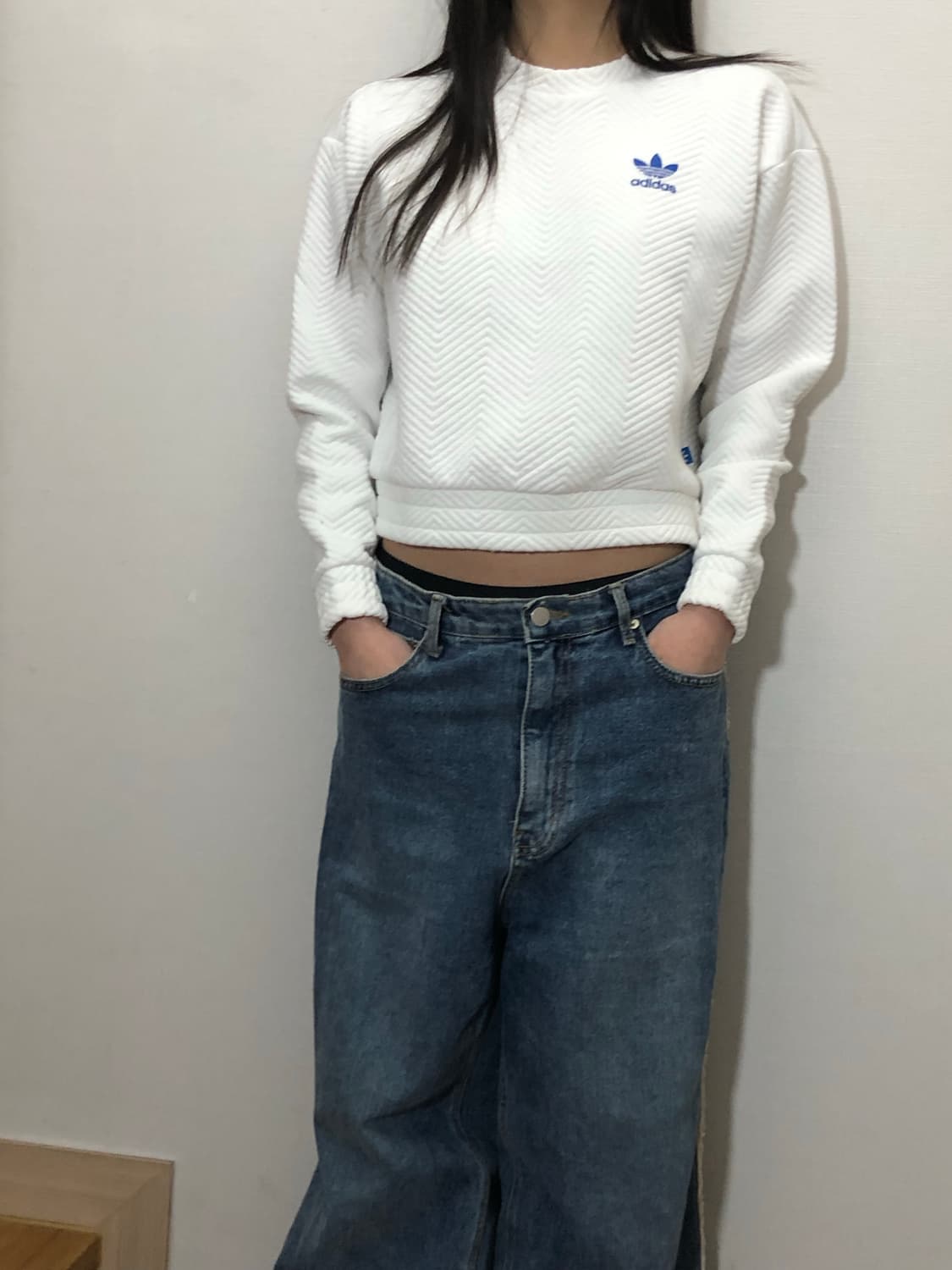 빈티지 아디다스 화이트 파이어버드 크롭 탑 상품이미지2