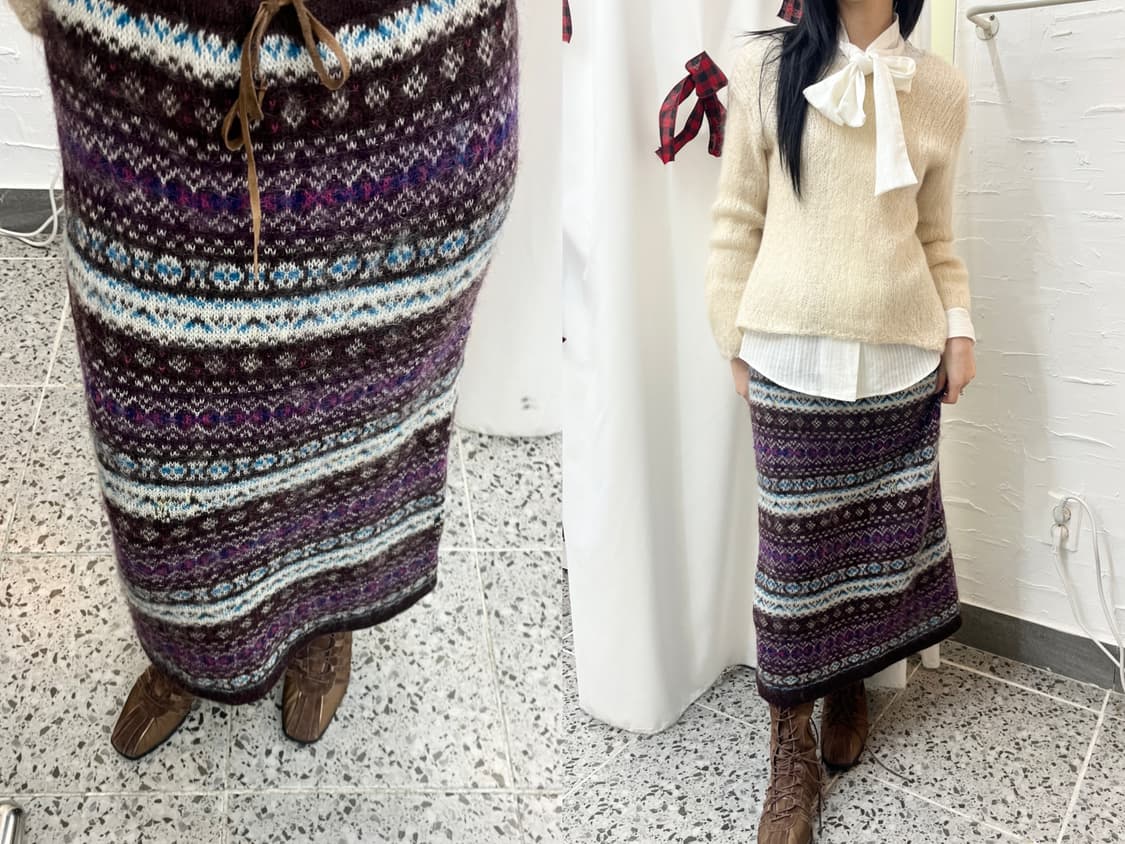 Winter mood long knit skirt 상품이미지1