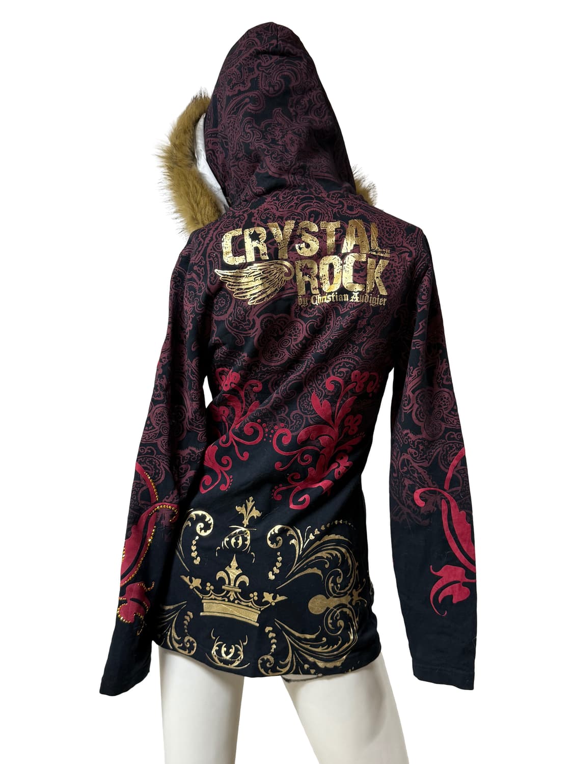 Christian Audigier 갸루맛 퍼 후드집업 미사용품 상품이미지2