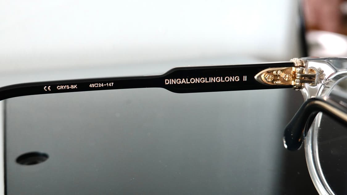 크롬하츠 딩가롱링롱2 크리스탈 블랙/골드 안경 상품이미지10