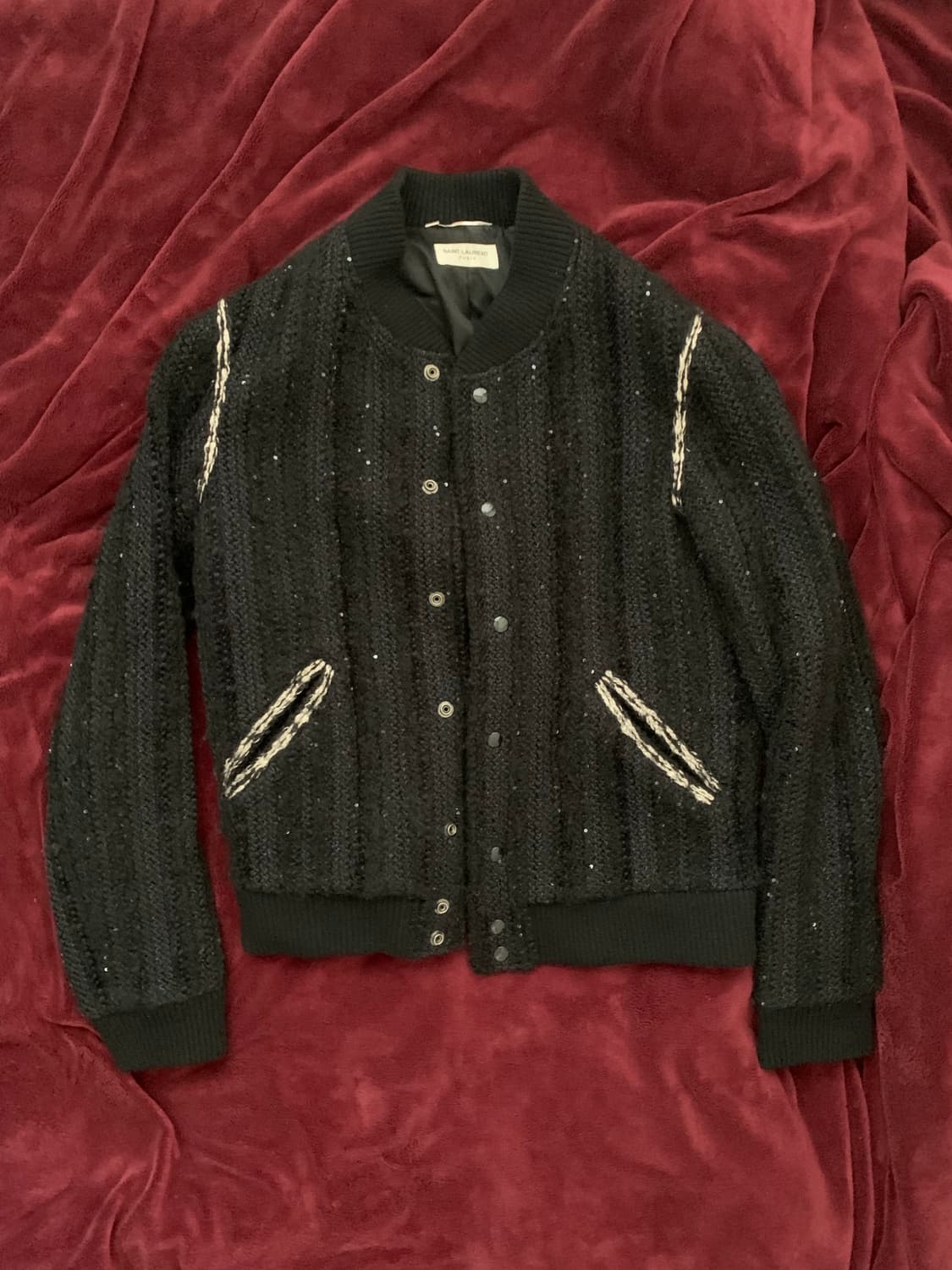 생로랑 트위드 시퀸 테디 자켓 50 상품이미지1