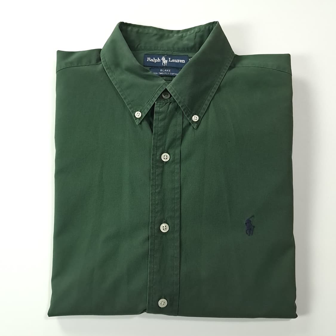 CK274 XL 폴로 90s 홍콩판 블레이크핏 포레스트 그린 셔츠 남방 상품이미지7