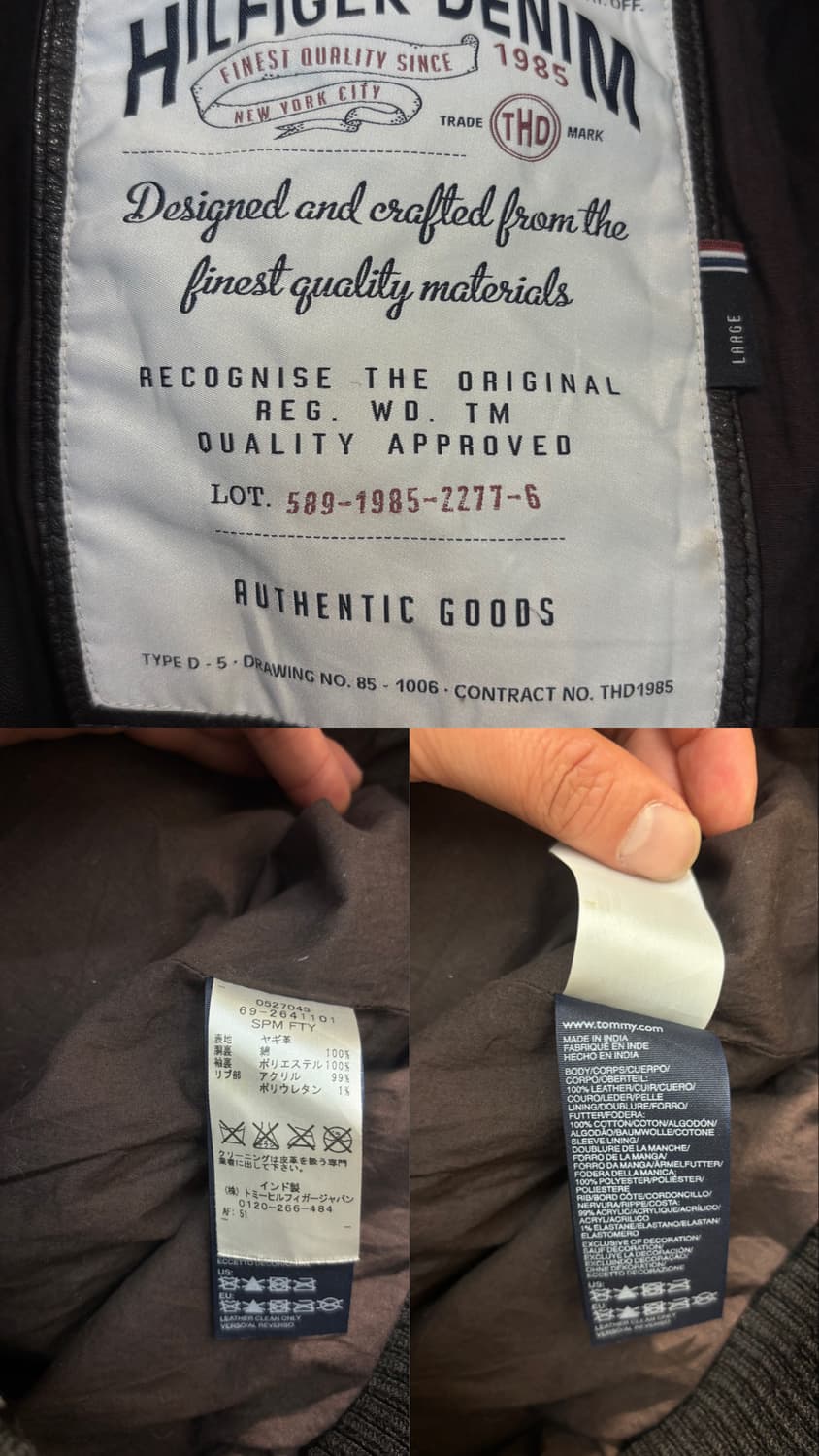 타미힐피겨 데님 레더 봄버 자켓 상품이미지10