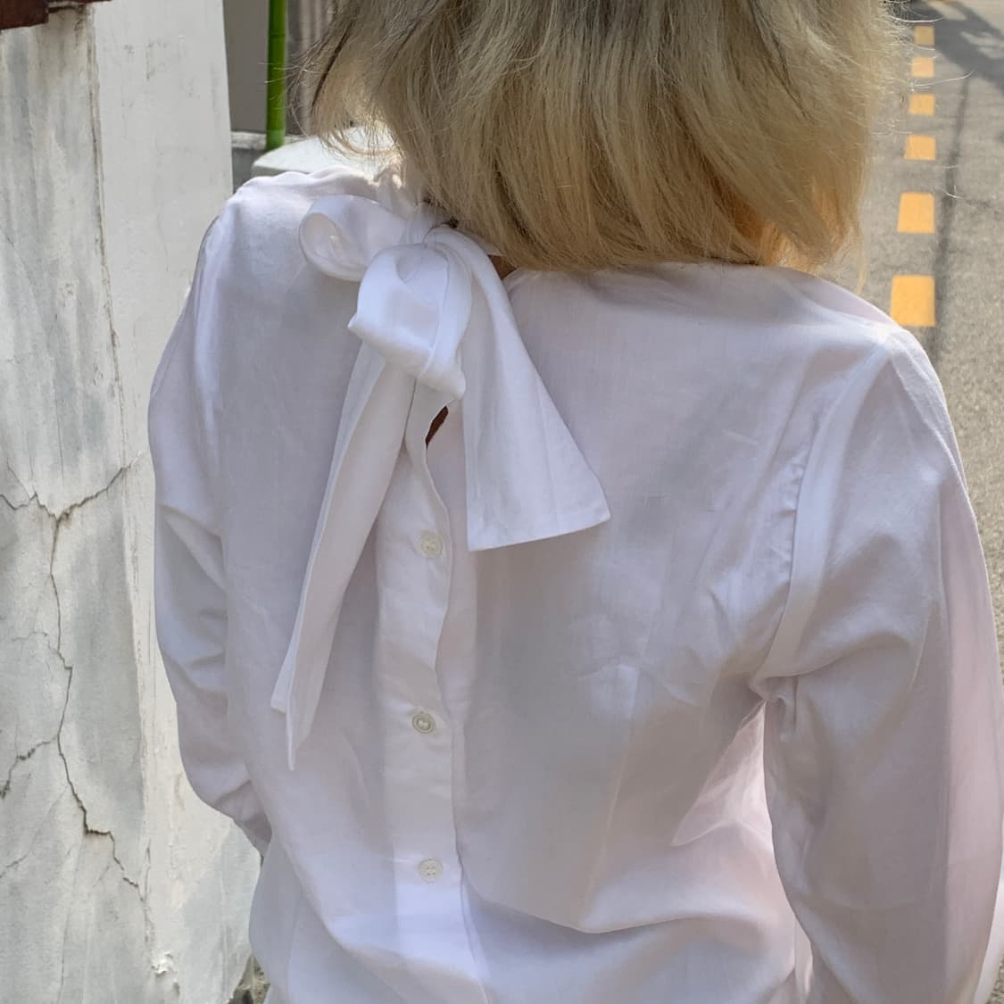 느와 케이 니노미야 꼼데가르송 보우 타이 셔츠 블라우스 상품이미지6