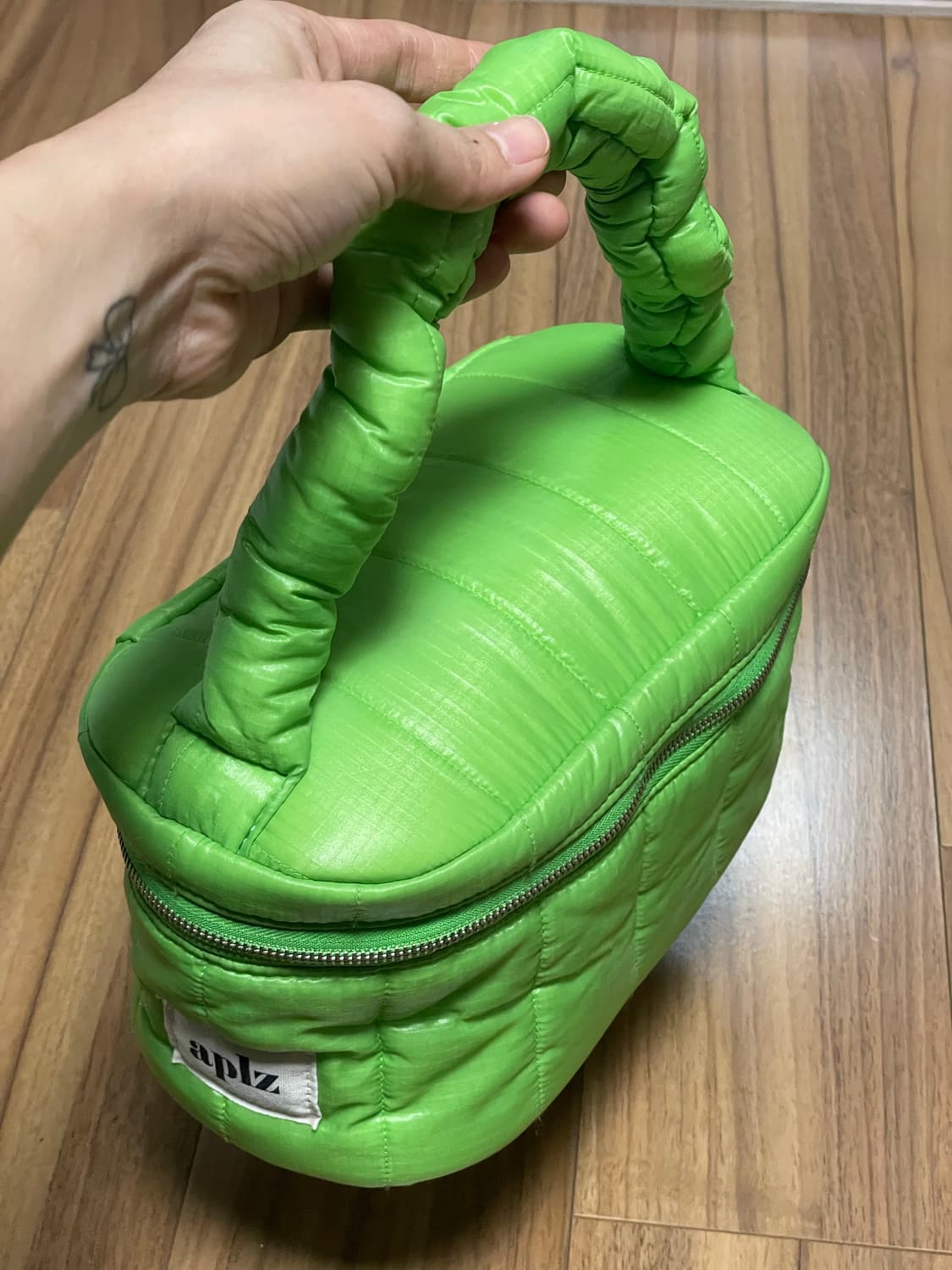 plzproject 플리즈프로젝트 미니 런치 퀄팅백(그린) 상품이미지3